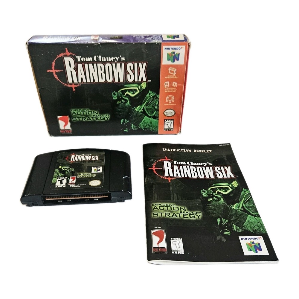 Tom Clancy's Rainbow Six Nintendo 64 N64 CIB Manual Box Authentic
